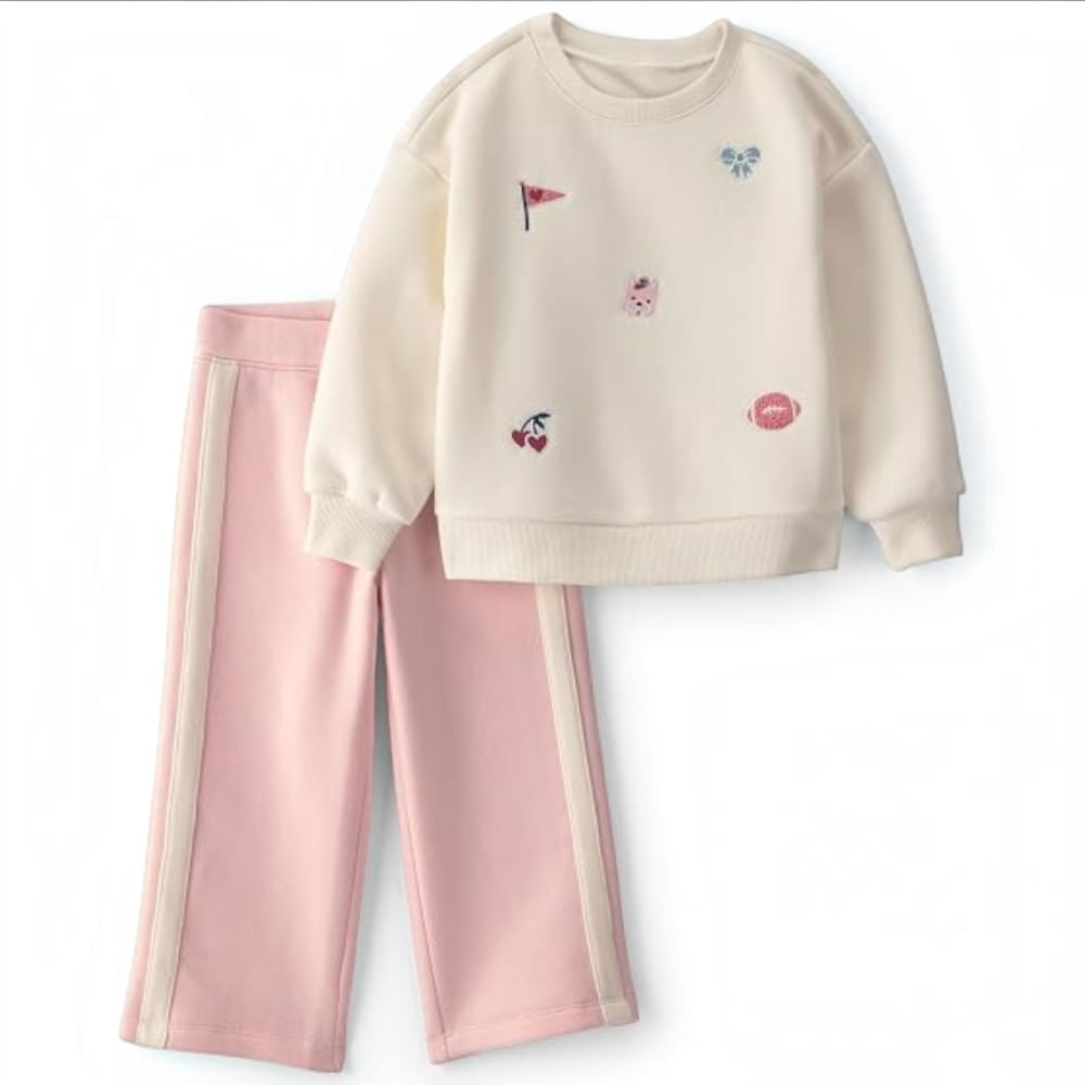 Conjunto de 2 piezas bicolor para niña