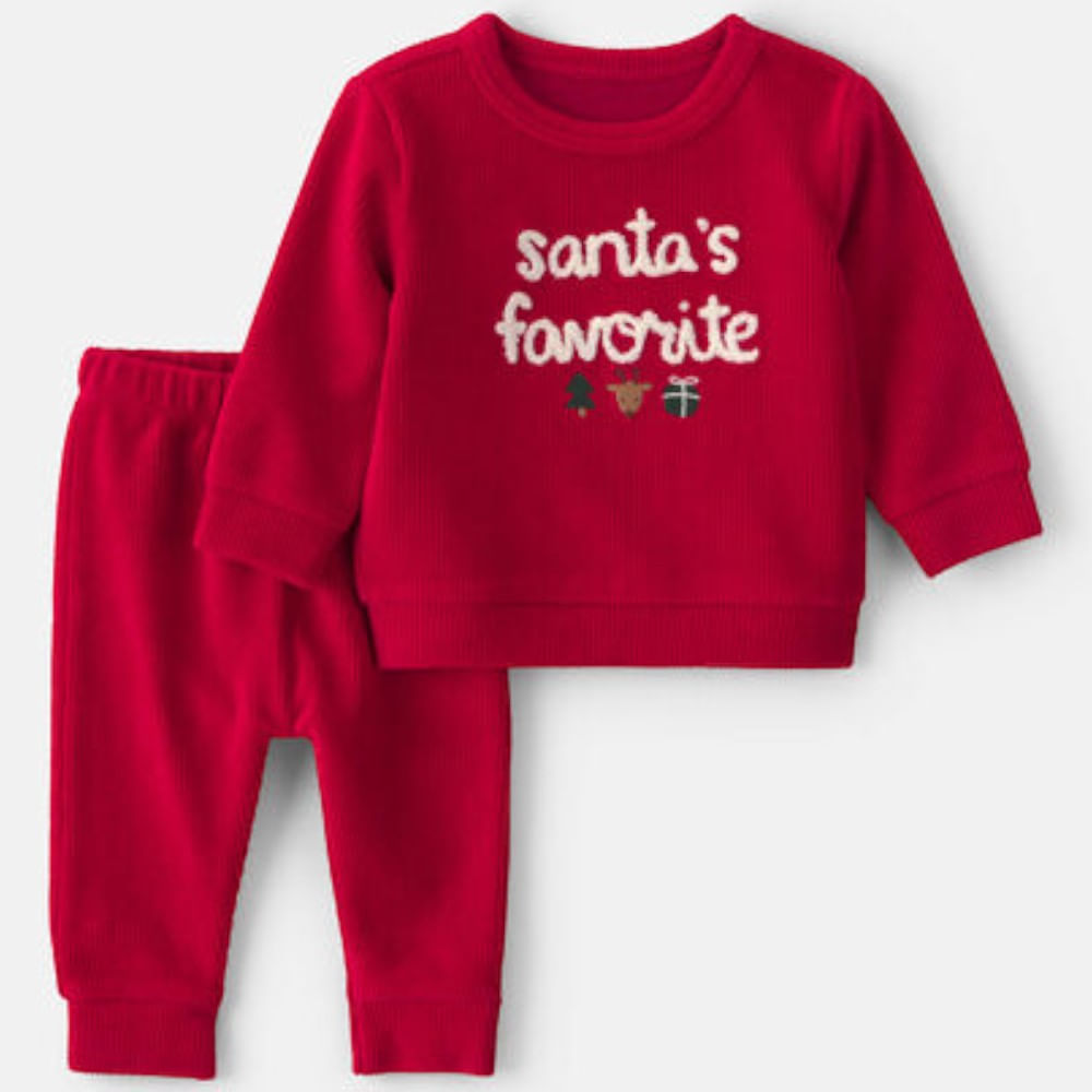 Conjunto de 2 piezas de santa claus para bebé