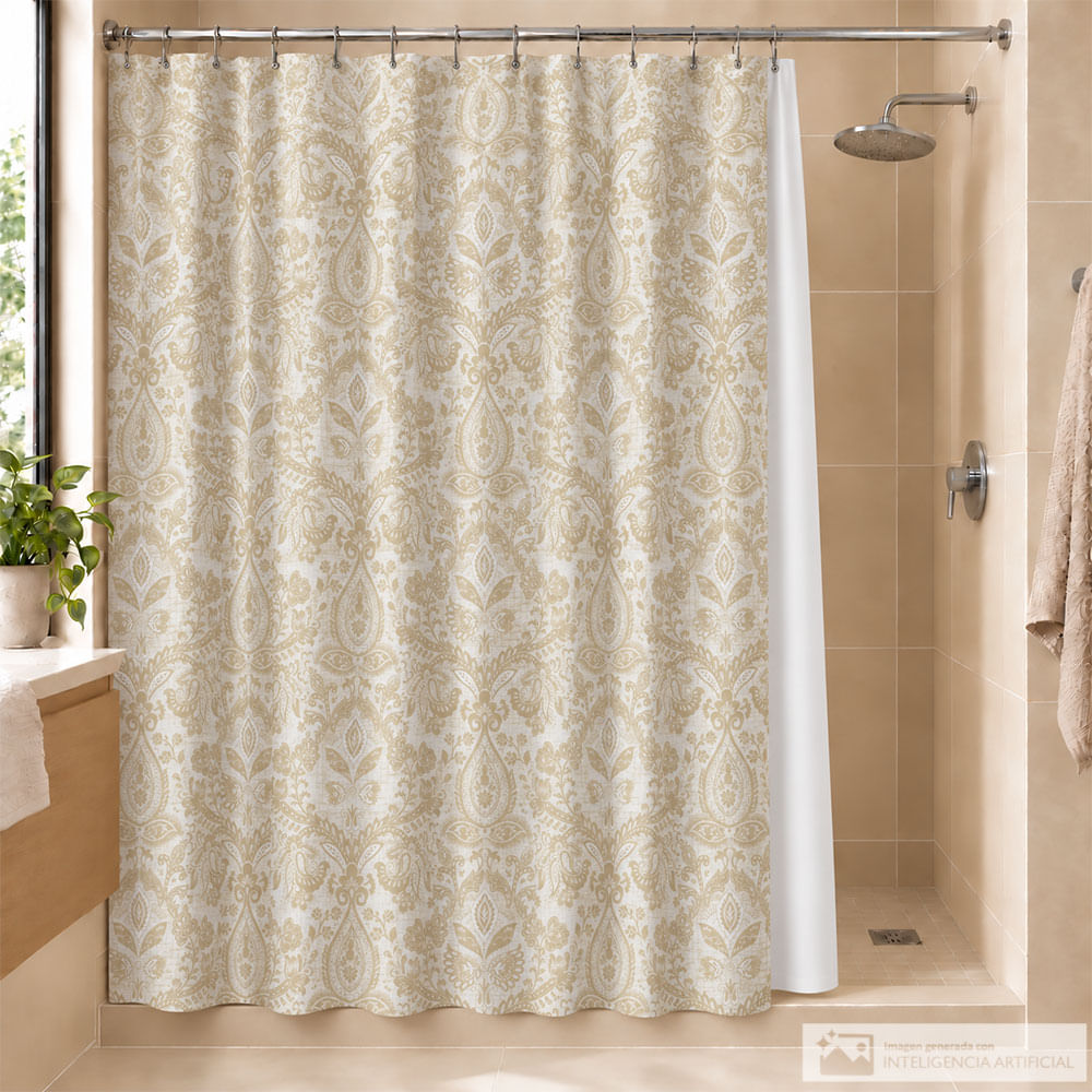 Cortina de baño amarilla de 14 piezas