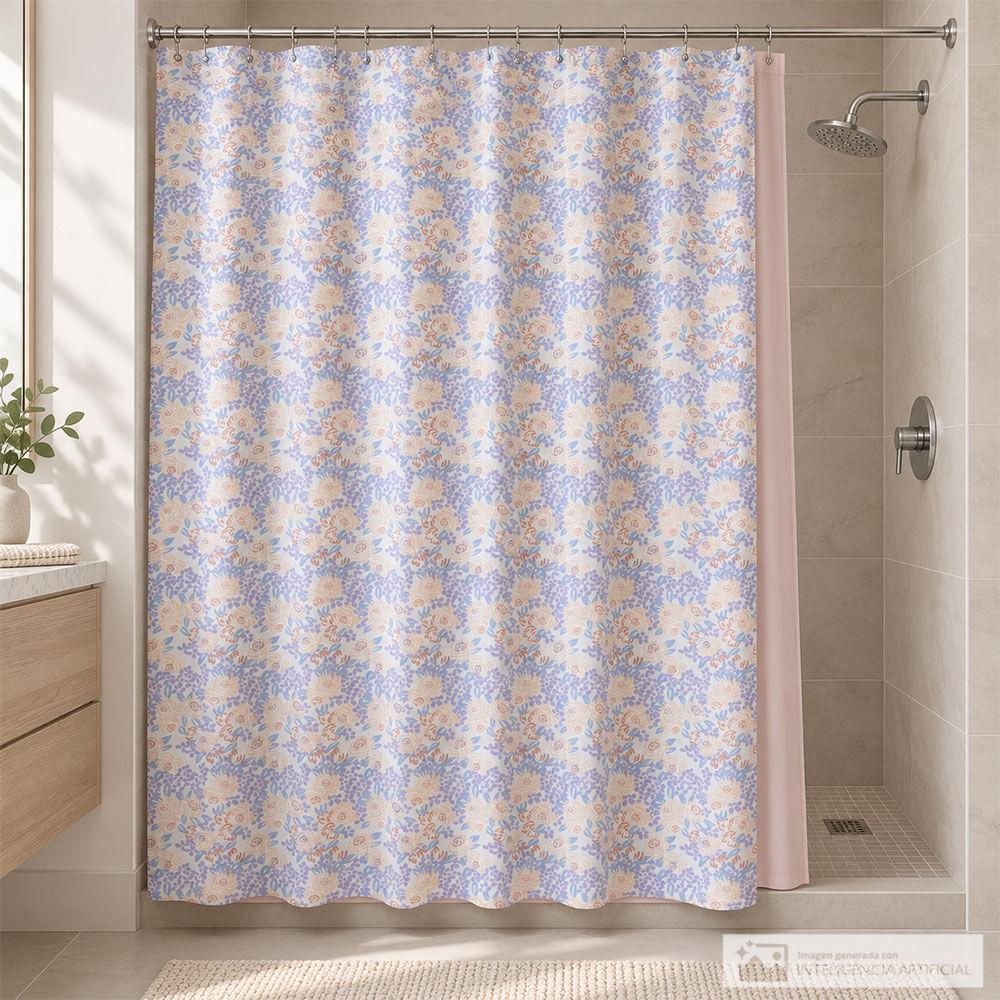 Cortina de baño Emi de 14 piezas