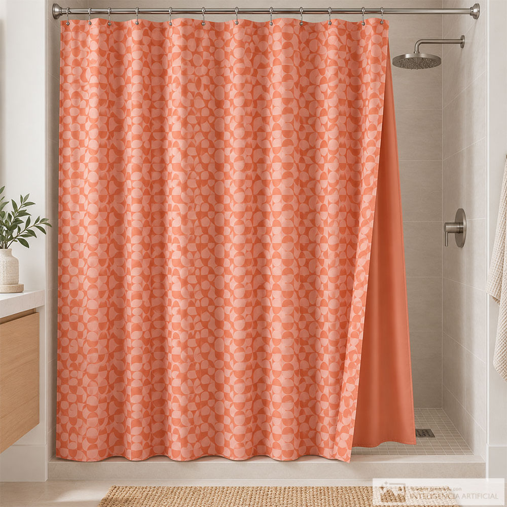 Cortina de baño Círculo de 14 piezas