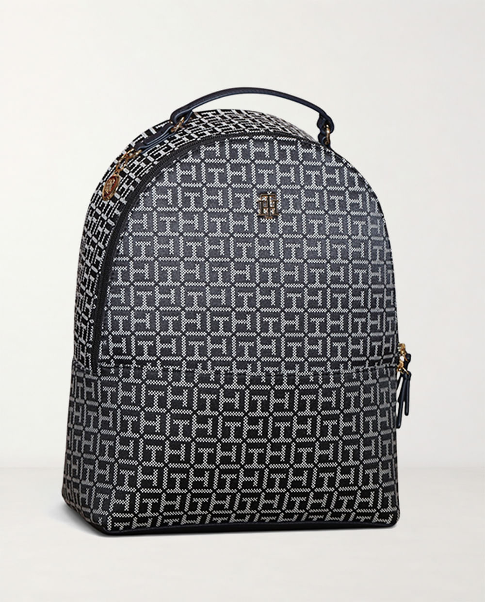 Mochila Tommy Hilfiger con monograma azul y blanco