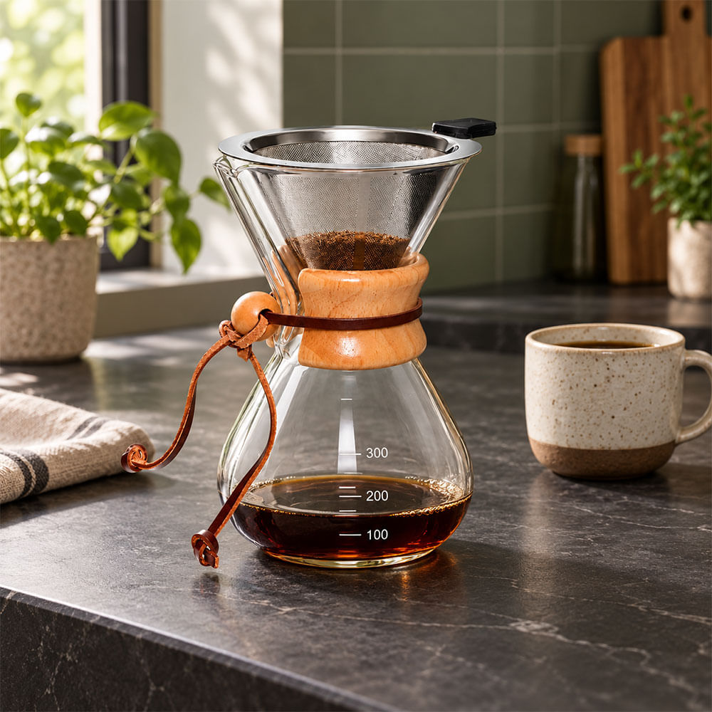 Cafetera de vidrio para café de vertido 800 ml