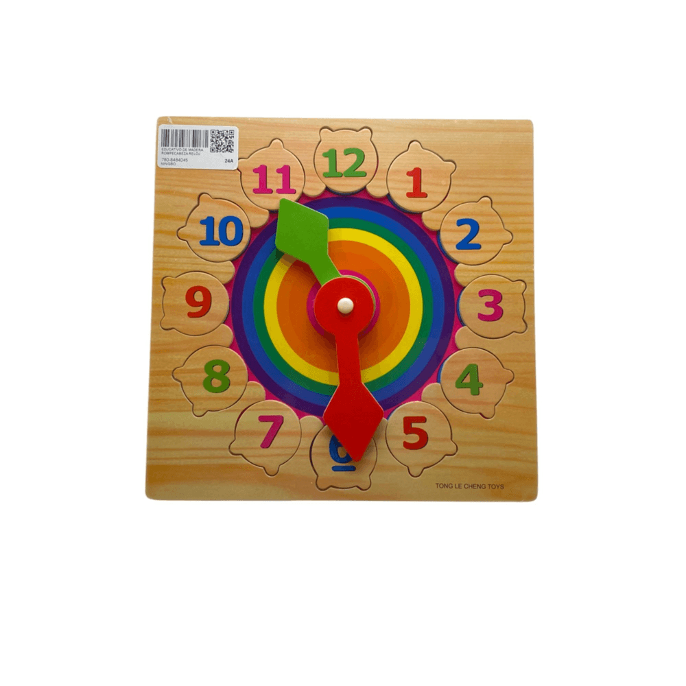 Rompecabezas Educativo de Madera Reloj con Números