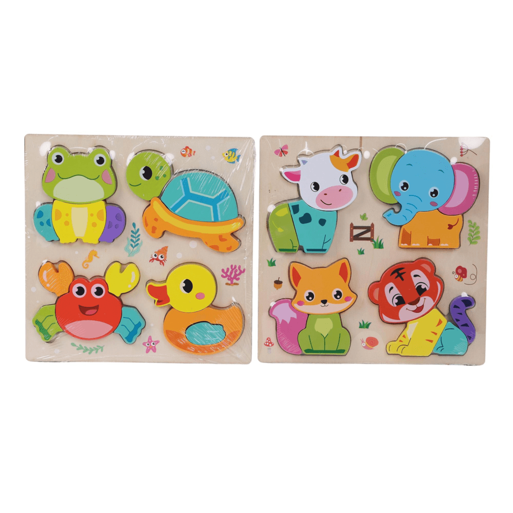 Juego Didáctico de Madera con Animales Surtidos
