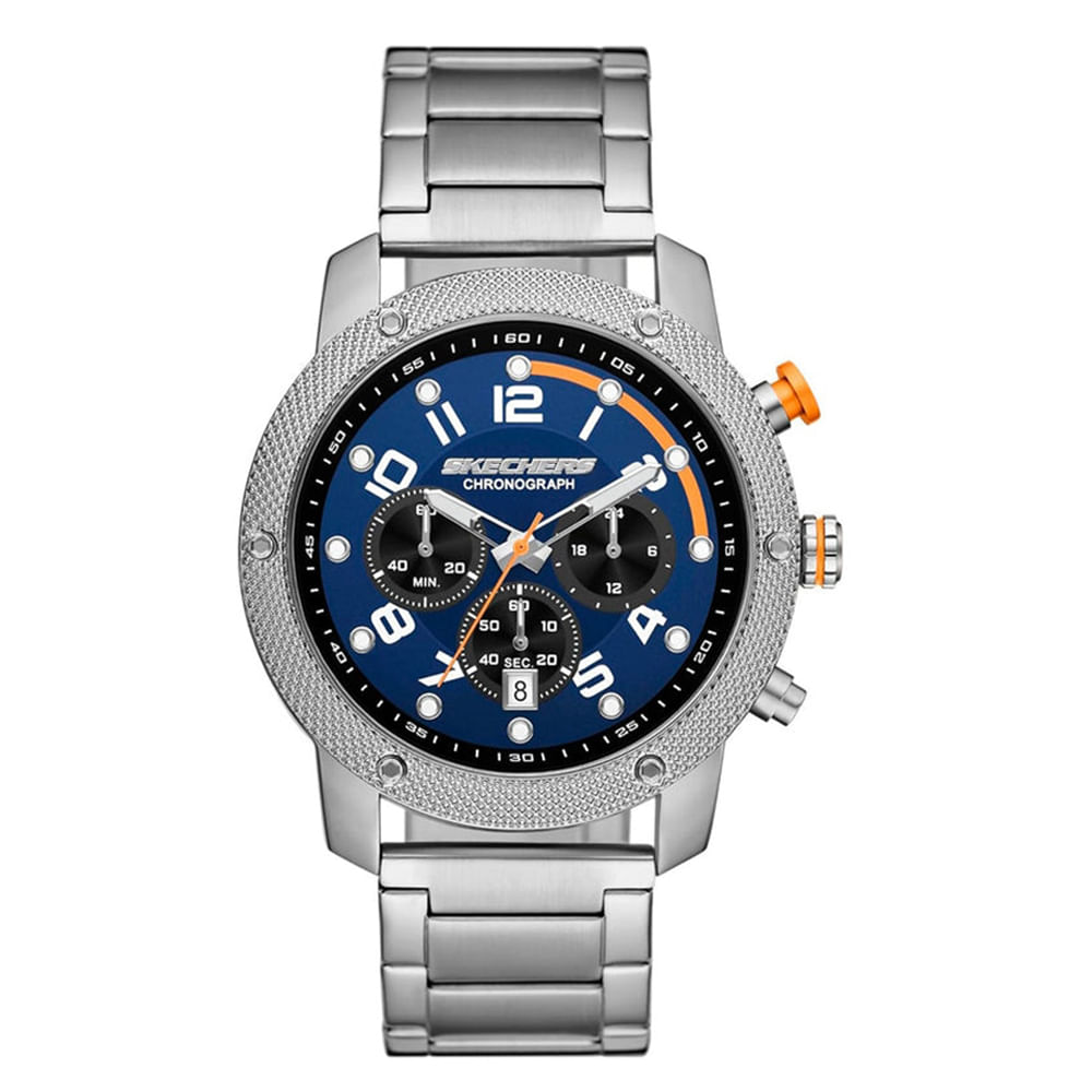 Reloj Skechers análogo correa metálica plateado para hombre