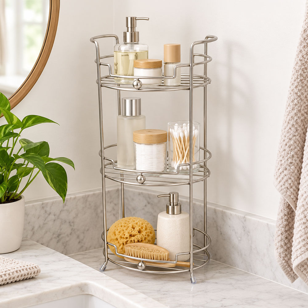 Organizador para baño satinado