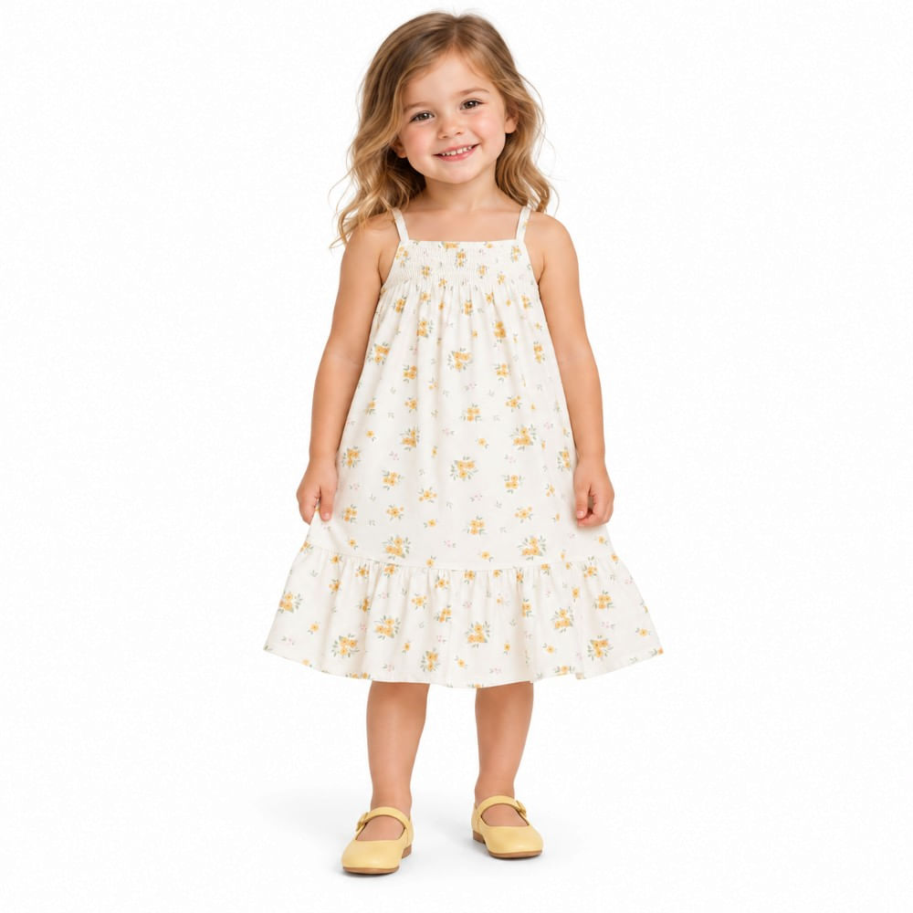 Conjunto de 2 piezas multicolor con estampado floral para niña
