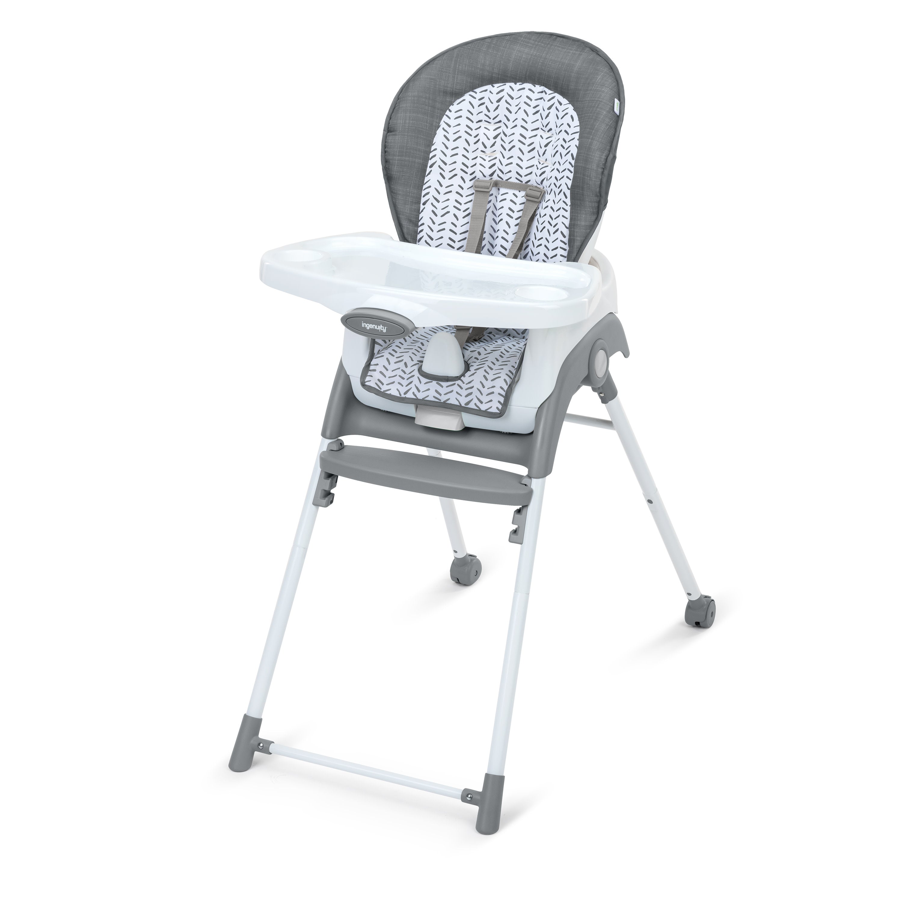 Silla de comer gris plegable 6 en 1 Ingenuity para bebé