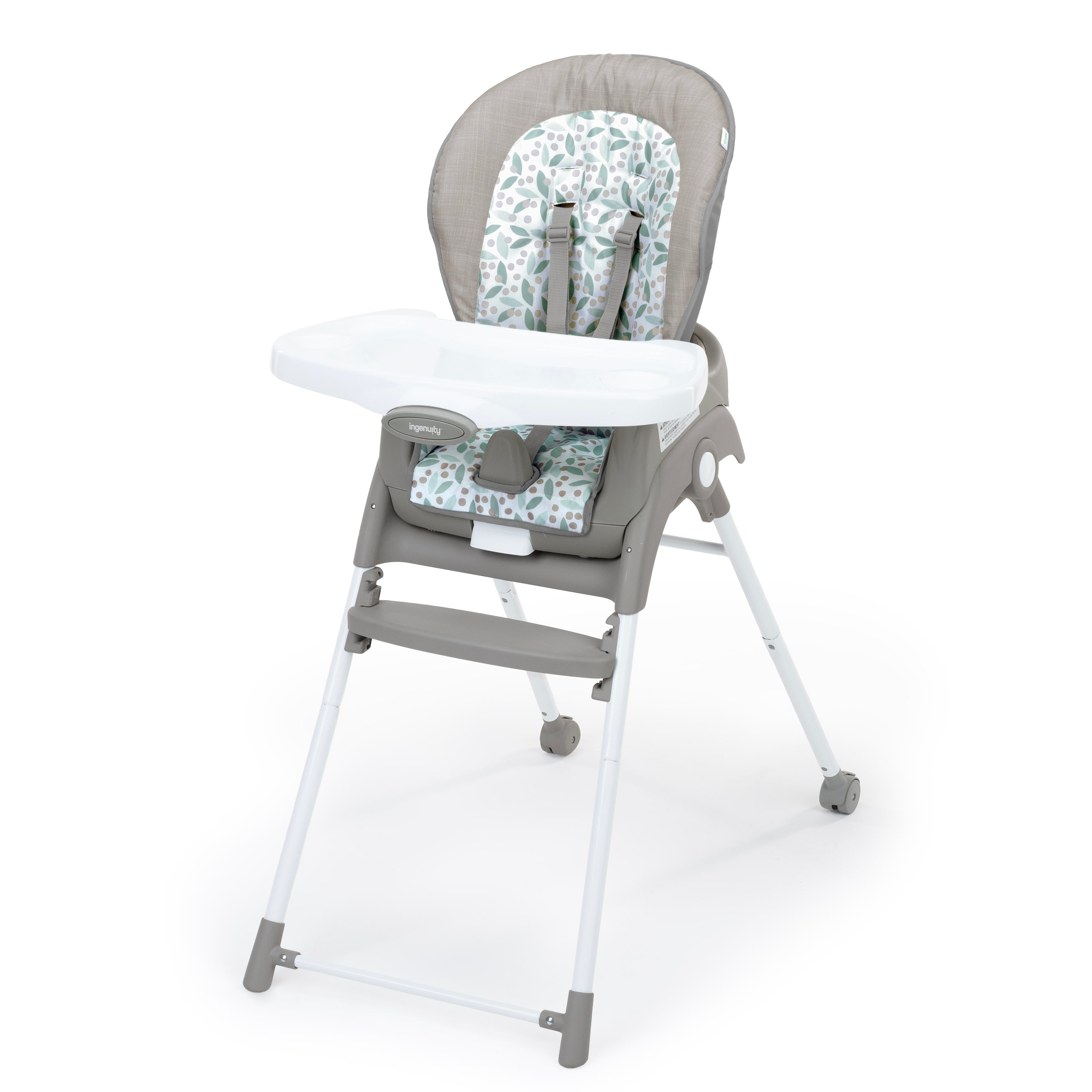 Silla de comer gris plegable 6 en 1 Ingenuity para bebé niño