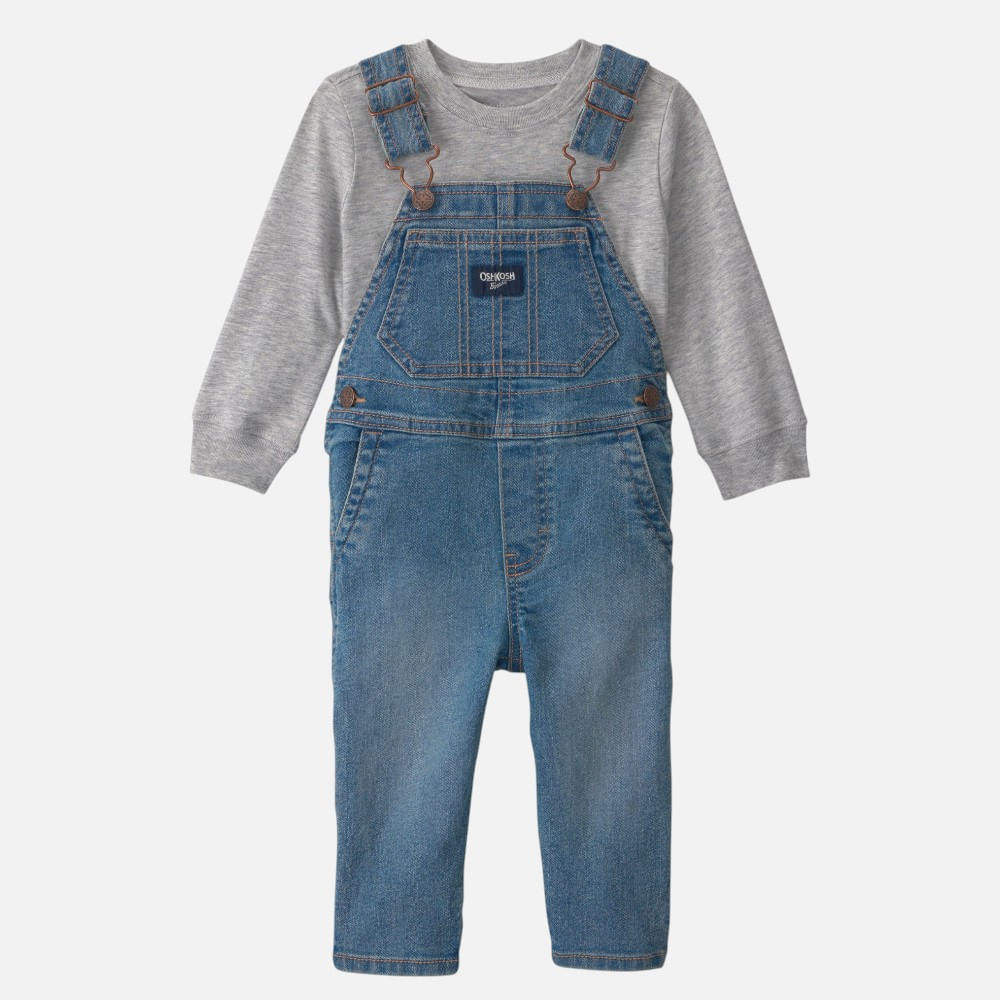 Conjunto de 2 piezas azul denim para bebé niño
