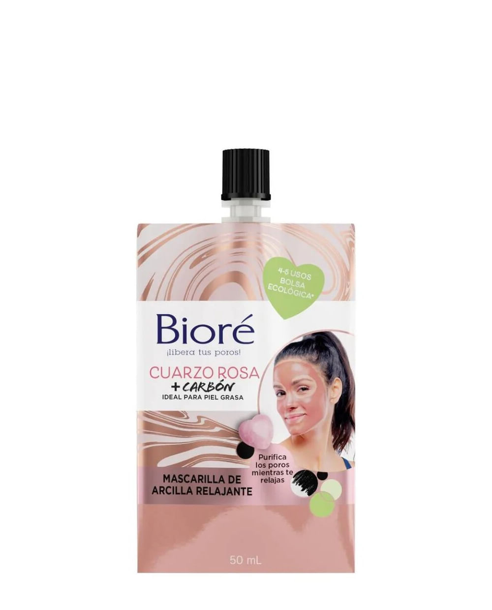 Mascarilla de Arcilla Relajante Cuarzo Rosa + Carbón 50ml